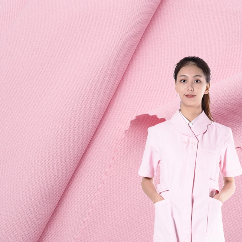 China Waterproof Breathable Hospital Scrubs Uniform Lab Coat Fabric Anti-Static Fabric Medical Workwear Fabric