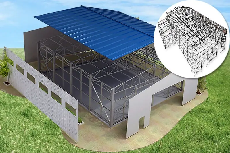Customized Cheap Two/three Story Industrial Prefabricated Dwg Construction Steel Structure Warehouse Workshop Factories