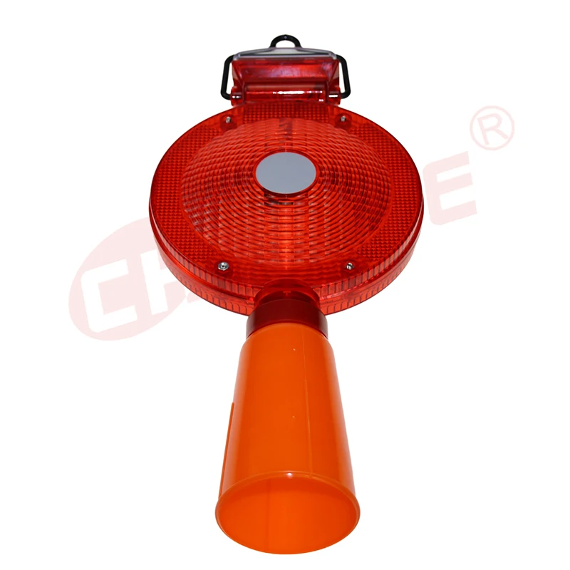 Rechargeable Solar Traffic Red Yellow warning lights LED traffic Strobe road warning cone light