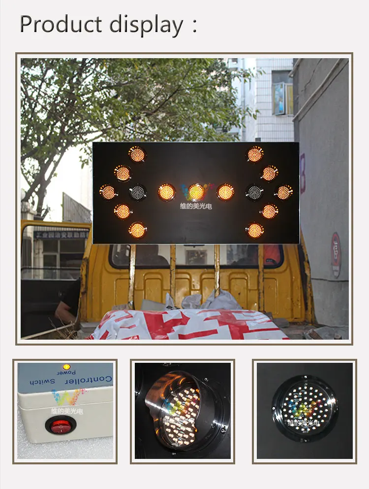 European market road Security Indicator LED arrow traffic road board signs