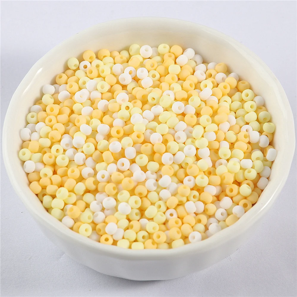 Бусины из матового стекла для изготовления ювелирных изделий, 2 мм, 21 тип