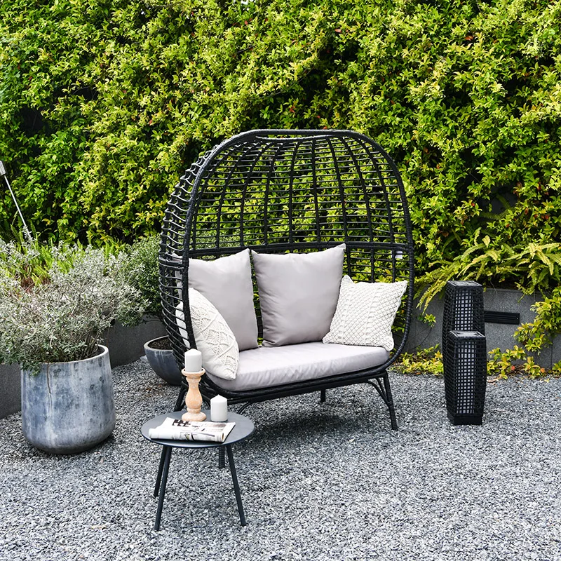 
VERA garden rattan loveseat wicker round single sofa, rattan wicker sofa 