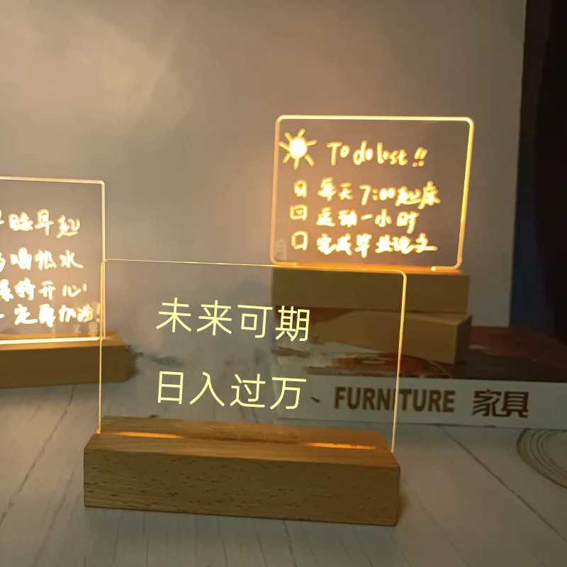 Оптовая продажа теплый свет креативный подарок Светодиодная доска для сообщений креативные подарки