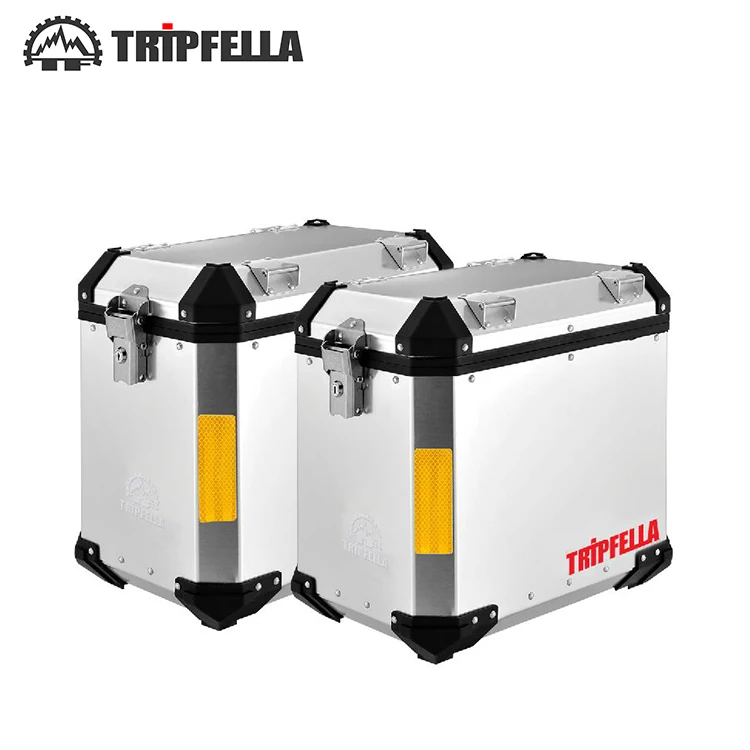 
 41L мотоциклетный чехол pannier, алюминиевый боковой Чехол серебристого цвета для приключений  