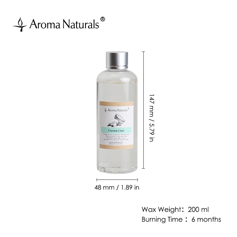 Aroma Naturals PET Bottle Fragrance Essential Oil Refill For Diffusers Home Fragrance Private Label Aromatherapy Replenisher