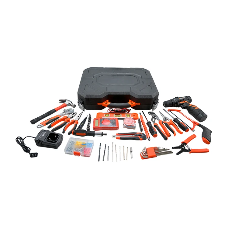 New Product  56-Piece Lithium Battery Two-speed Drill Set Drill Tool Kit Electric Tool Set Box