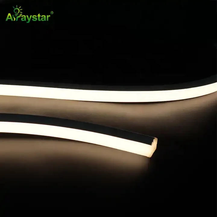 Waterproof neon strip light 10*10mm seamless led strip light integrated mould end cap 24V silicone neon strip