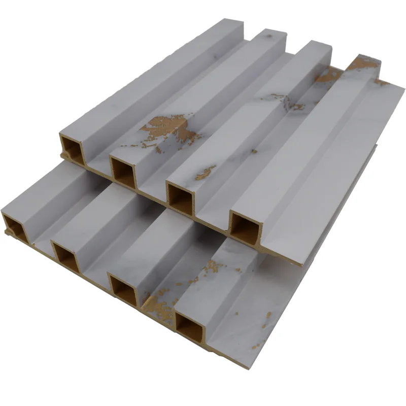 Marble Sheet Interior Wall Panel Plastic Wooden Composite Covering Board Wainscoting Vinyl Timber Decoration 3d Fluted Cladding