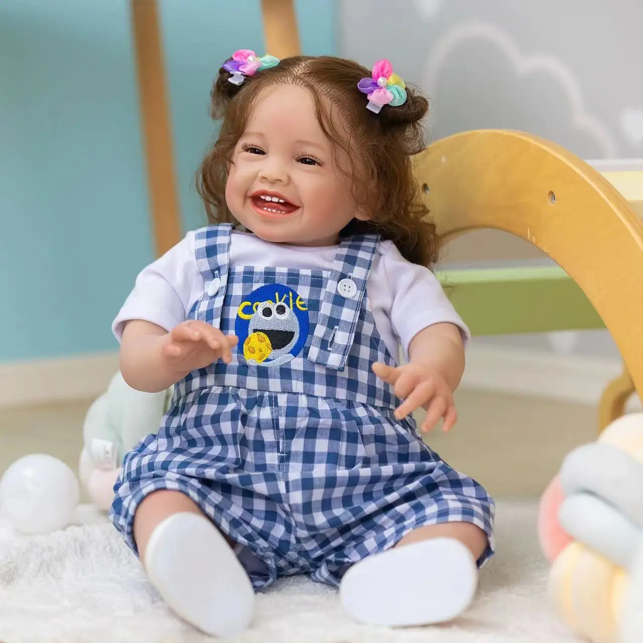 60cm Full Body silicone Newborn Baby Reborn baby Doll Mila Painting with Visible Veins Soft Touch Dolls kids  Toys girl gifts