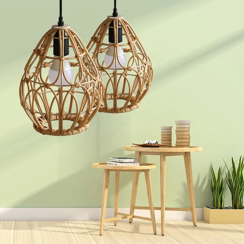 Люстры для гостиной Светильники дома фонари японская лампа прозрачная ручная работа ротанговая Современная картонная коробка 90 китайская