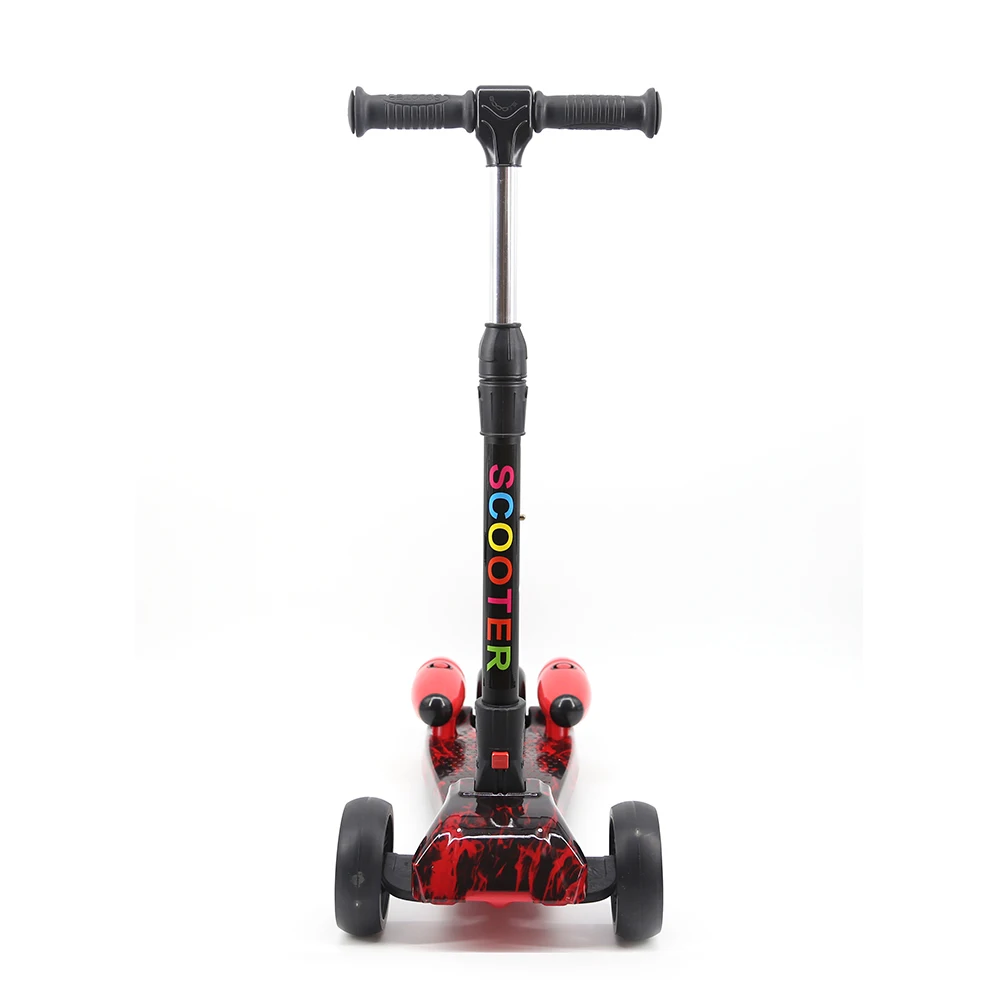 QIYI new 3 wheels folded baby scooter for kids/adjustable spray scooters mini push multi function scooter with led lights wheels