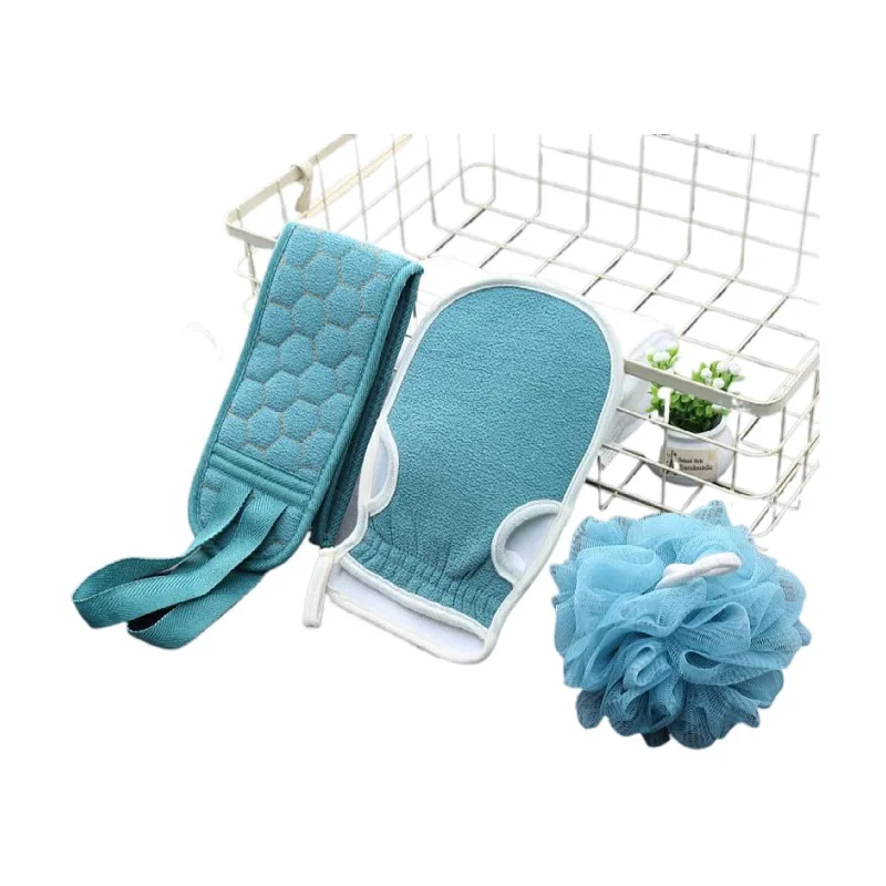 3 Pcs Body Wash Scrub Sponges for Body Brush for Back Exfoliating SPA Silk Bath Mitt Konjac Sponge Body Cleansing Belt