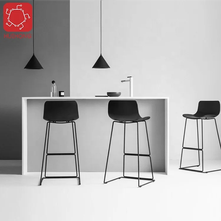  Huihong OEM sillas plasticas W460 D480 H980mm черный барный стул табурет chaises модная одежда по индивидуальному заказу de адвокатское сословие