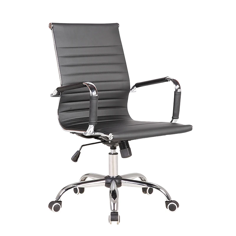 
Classical middle back swivel executive black leather manager ergonomic office chair 