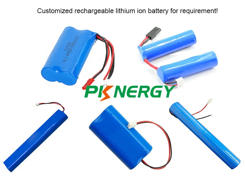 PKNERGY Supply Rechargeable ICR18650 Deep Cycle Lithium Ion Cell 2S1P 7.4v 2200mAh Li-ion Battery Pack 18650