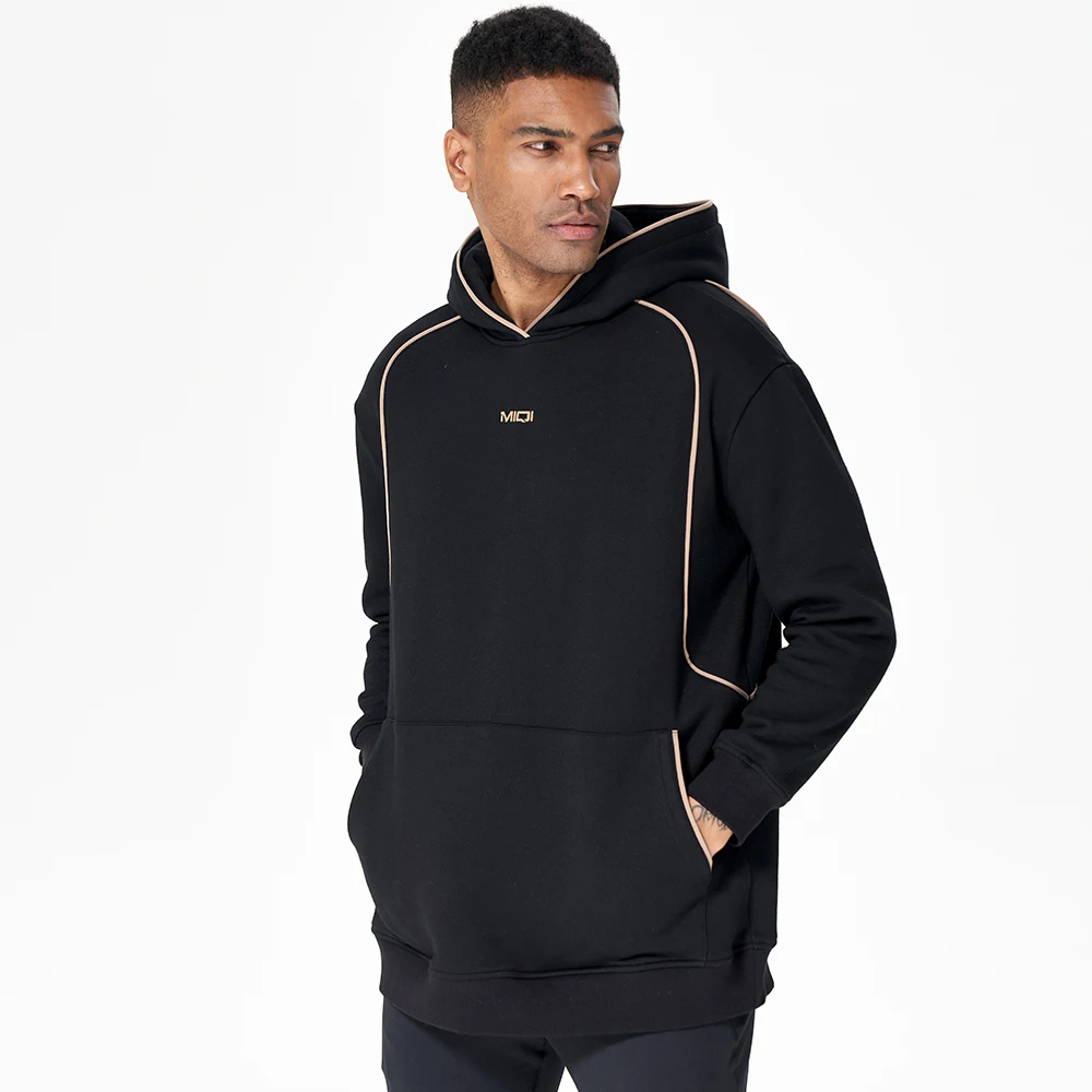 High Quality Plain Hoodies Mens Cotton Heavyweight Sports Hoodies Custom Logo Oversized Pullover Hoodies