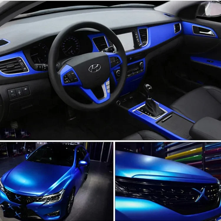 Chrome Metallic Satin Color Decoration Film Vinyl Car Wrap Matte Black Red Dark Grey Car Vinyl Wrap Rolls Car Wrapping Stickers