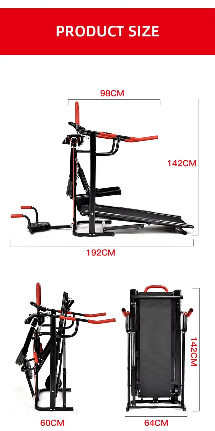 Manual Walking Treadmill with multi-function Fitness Home Auto-Folding Incline Treadmill