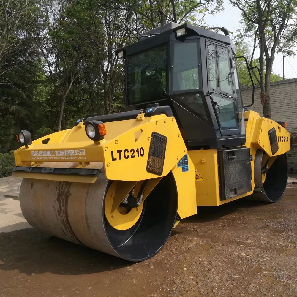 Lutong LTC210 10 тонн 75 кВт Дорожный Каток Гидравлический двойной барабан Вибрационный для дорожного строительства