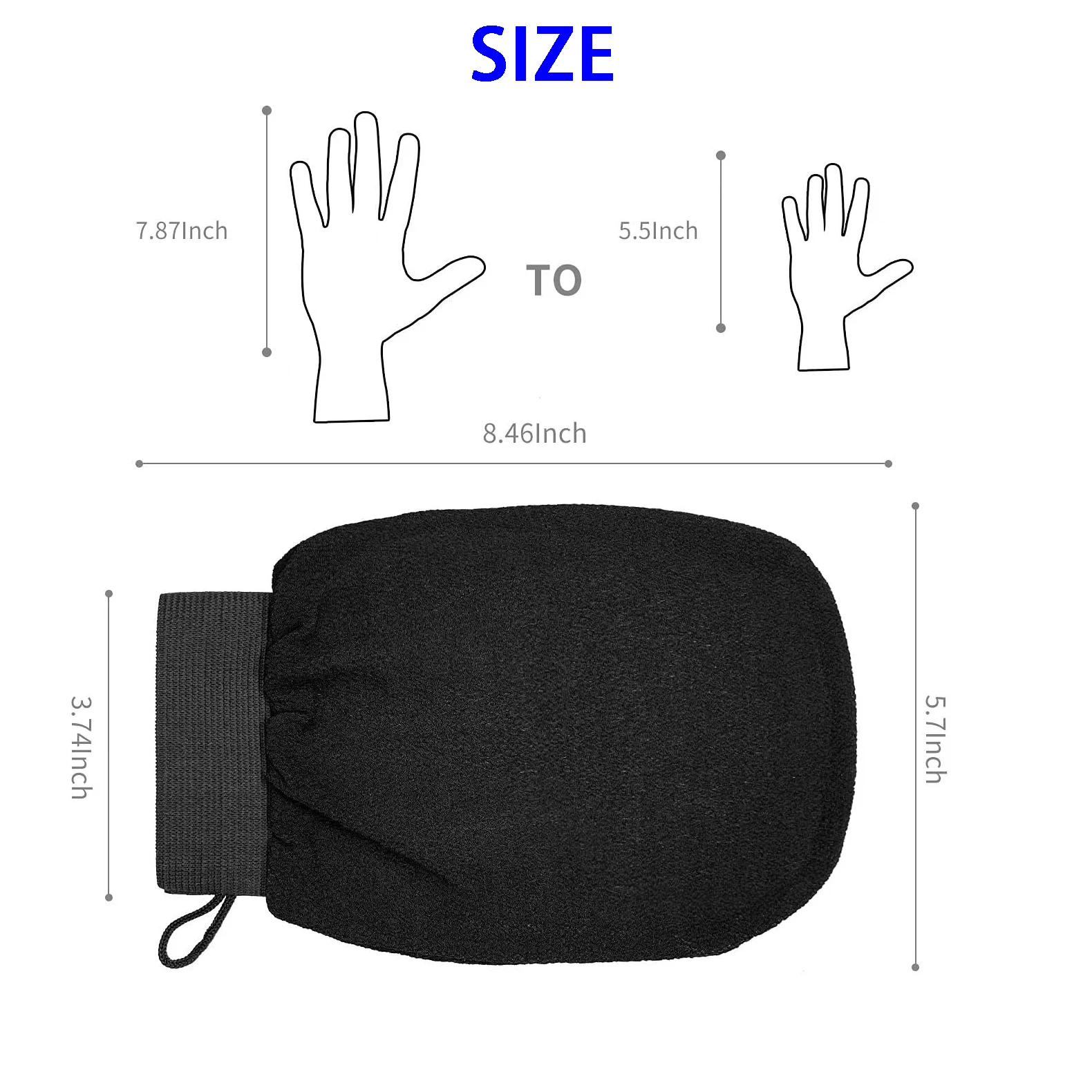 Wholesale Bath Exfoliating Mitt Gloves Shower Brushes Body Scrubbers Resistance Body Massage Sponges Dead Skin Remover SPA Foam