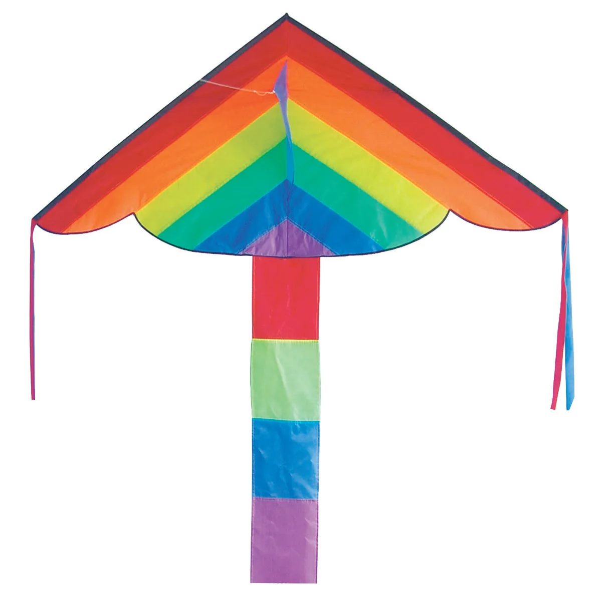 
Hot Selling Single Line Beach Entertainment Rainbow Kids Delta Kite For Sale 
