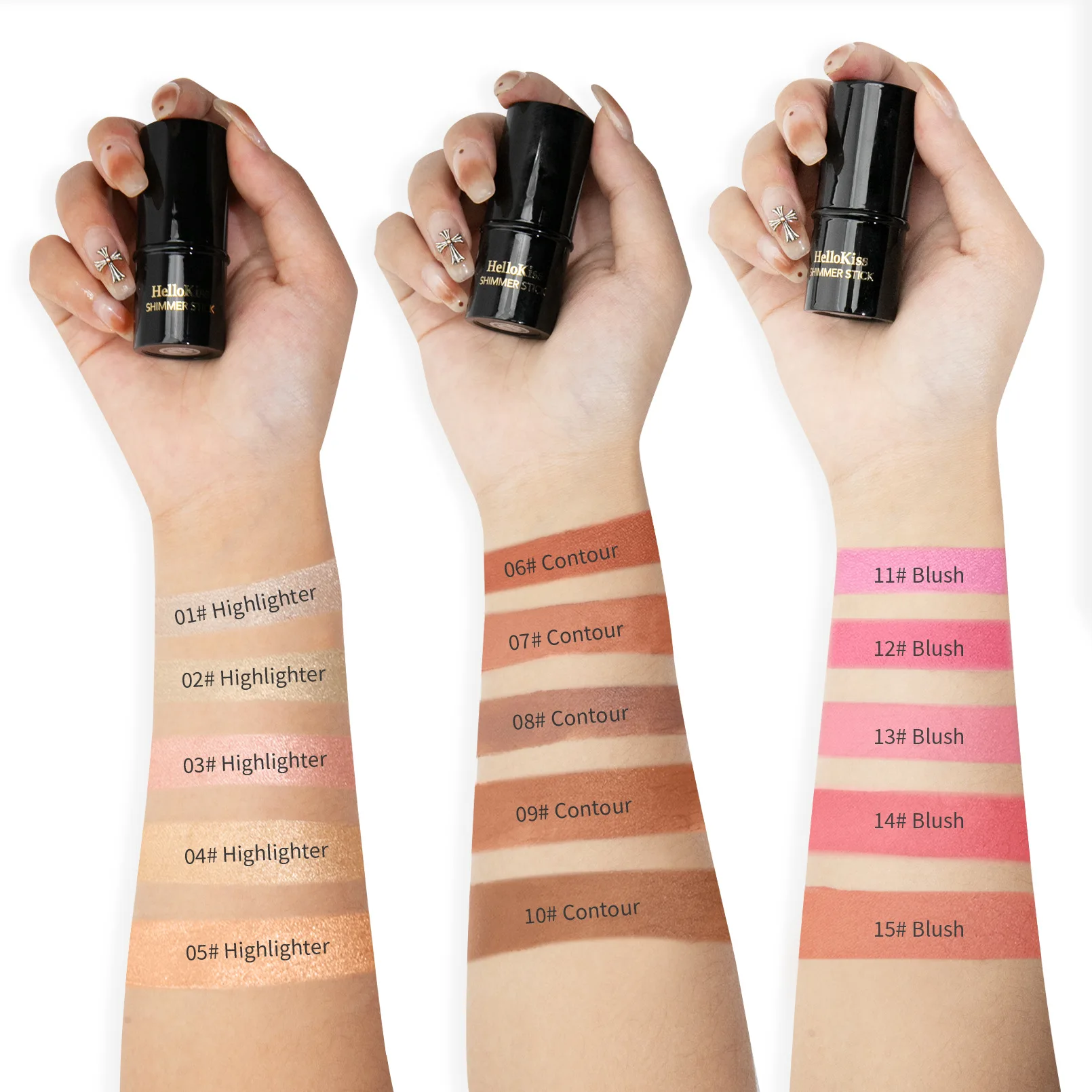 Wholesale Vegan Matte Full Coverage Bronzer Highlighter Foundation Stick Mineral Powder Makeup Stick Concealer Private Label
