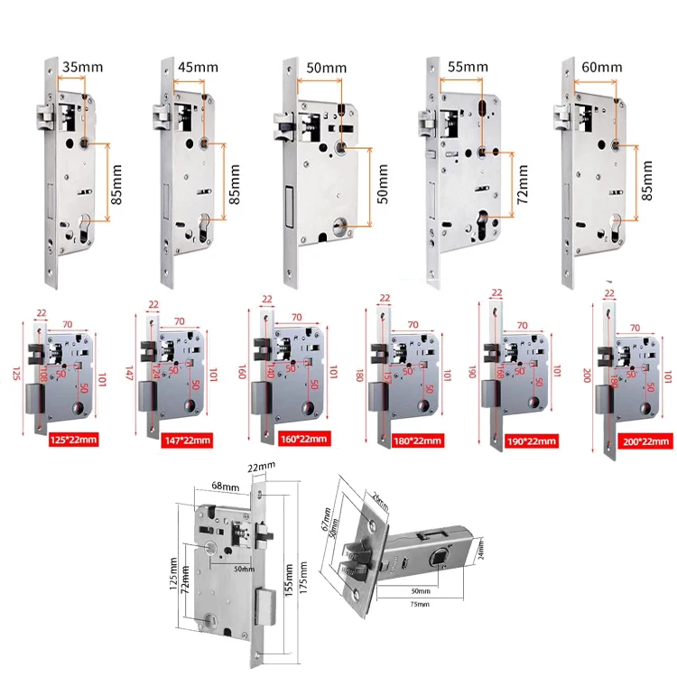 Детали смарт-замка для врезной модели 45/85 60/85 60/68 опциональный корпус замка OEM