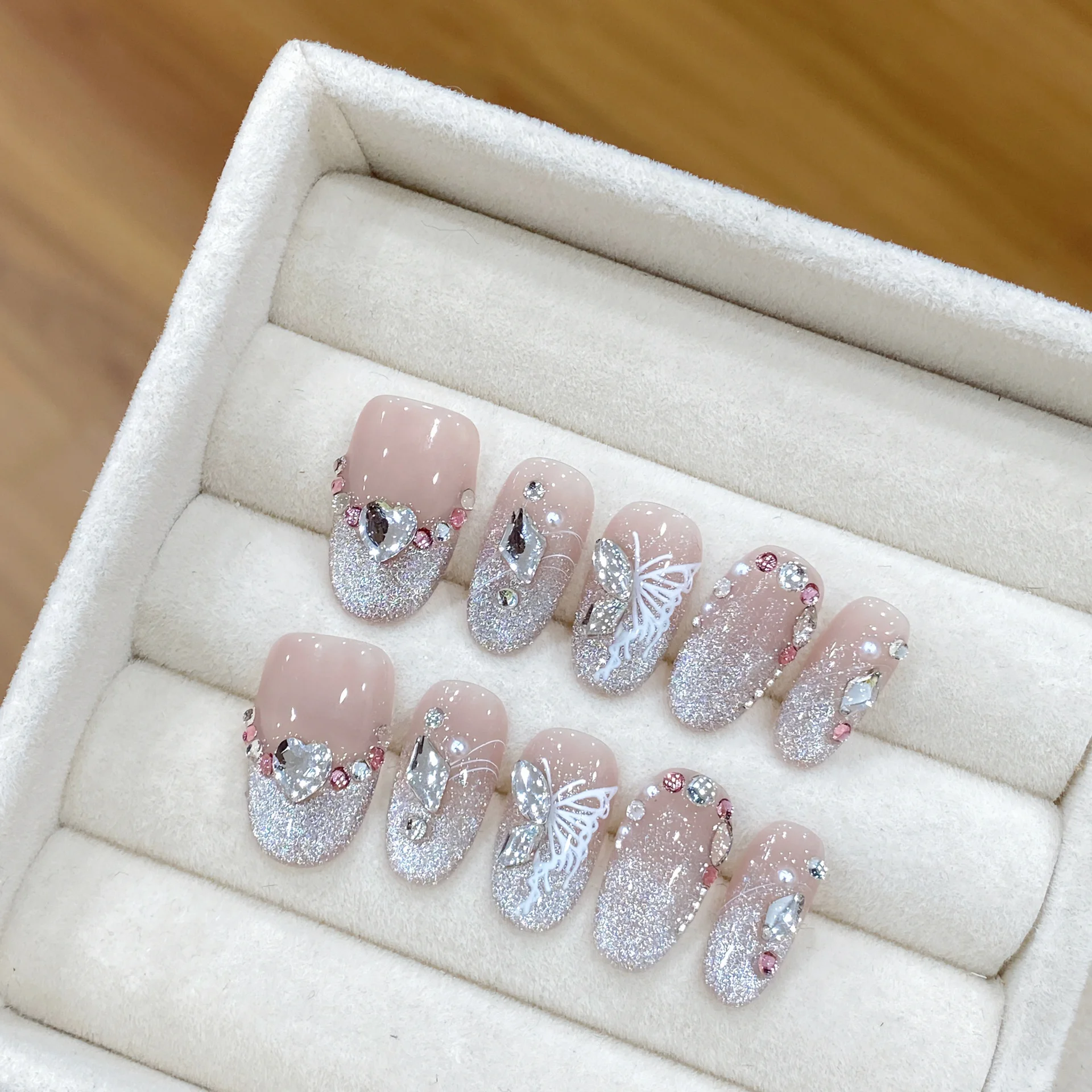 New Trend Short Beauty Full Cover Artificial Nails Tips Manicure Tools False Hand Made Press on Fake Nail