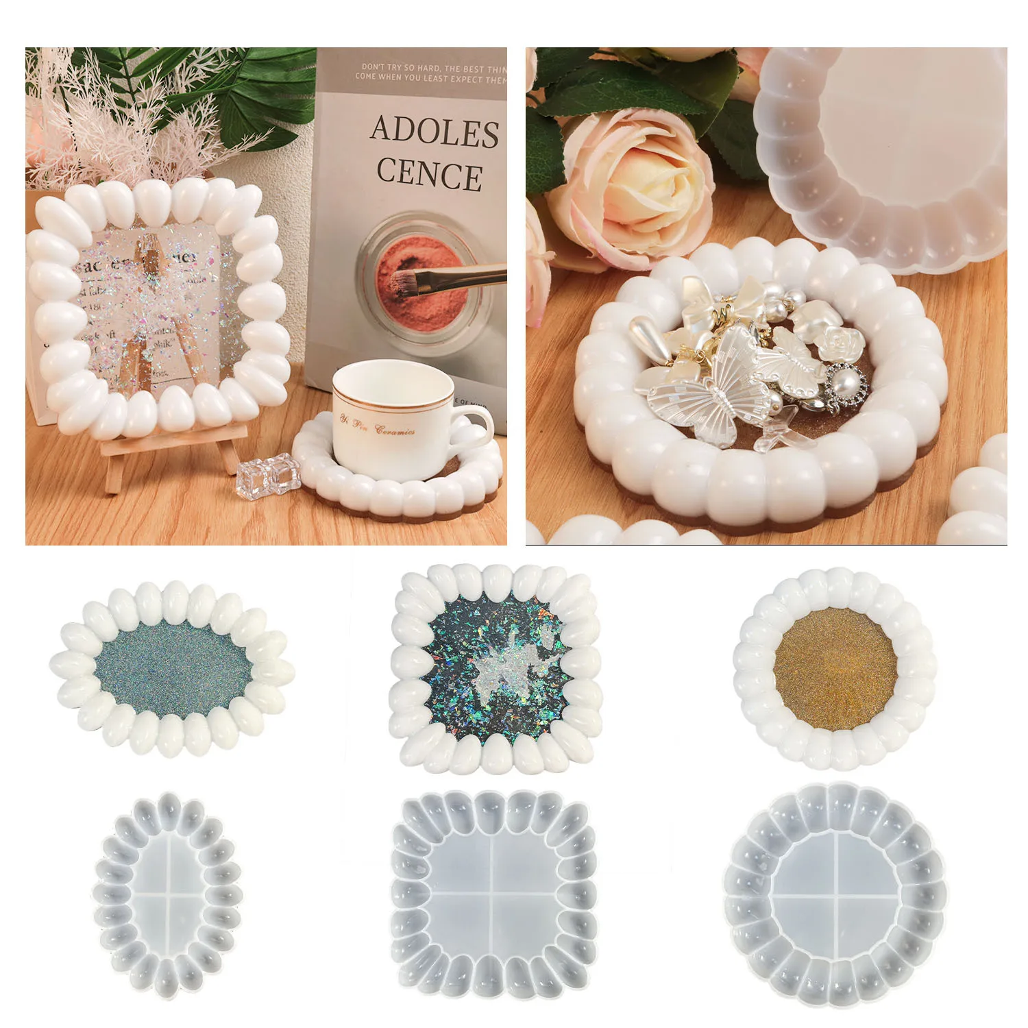 3 styles to choose from irregular pebbles bubble cup cushion silicone molds can be made according to their favorite color styles