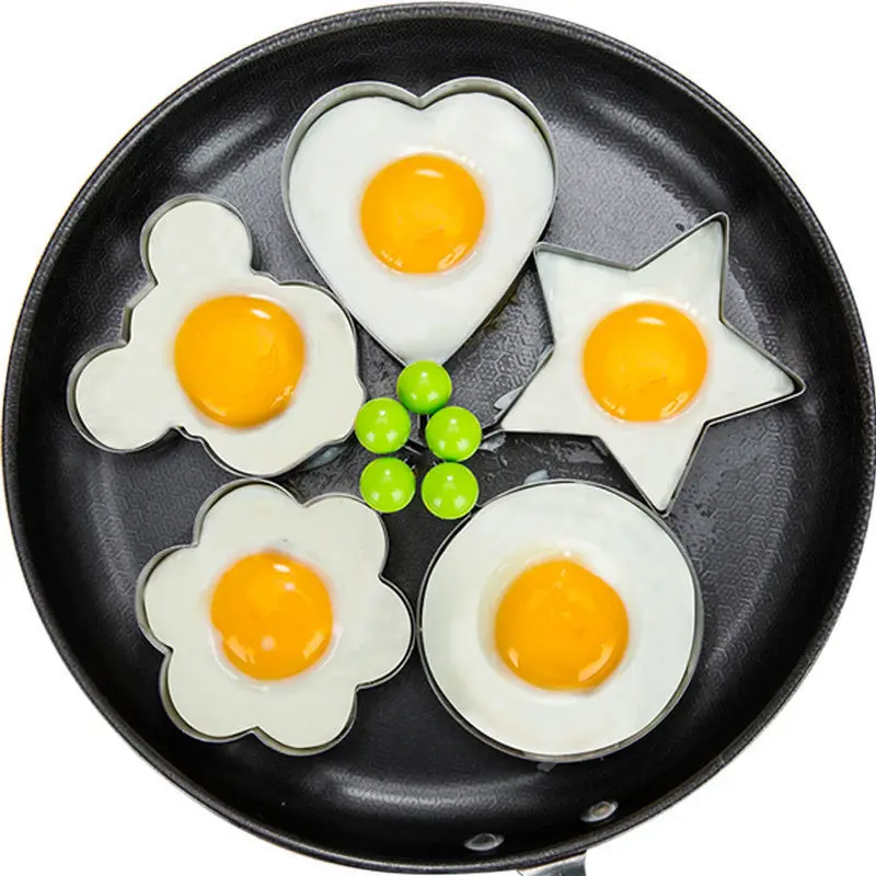 Stainless Steel Non-Stick Fried Egg Mold Pancake Shaper Omelette Mould Frying Egg Cooking Tools Kitchen Accessories Gadget Rings