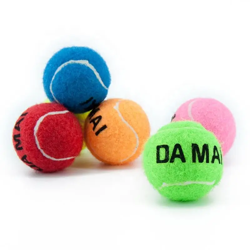Pet toy ball tennis footprints dog training ball dog throwing toy manufacturer direct sale
