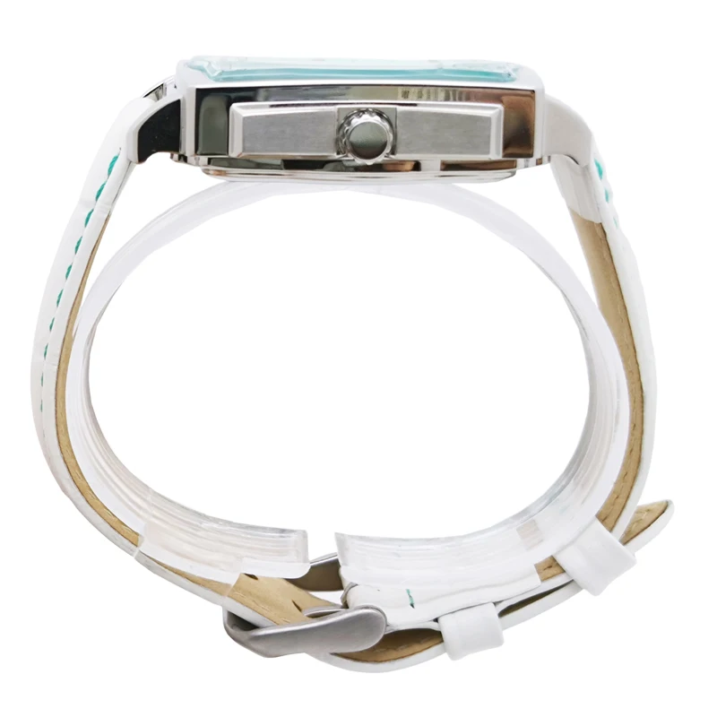 Oem 316 stainless steel case and the transparent caseback leather strap wrist luxury watch for men