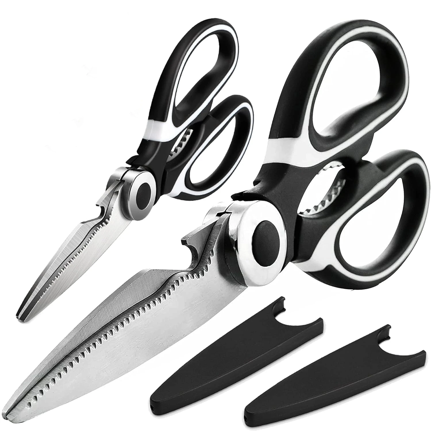 Heavy Duty Stainless Steel Cooking Sharp Shears for Cutting Meat Food Fish Poultry Multipurpose Kitchen Scissors