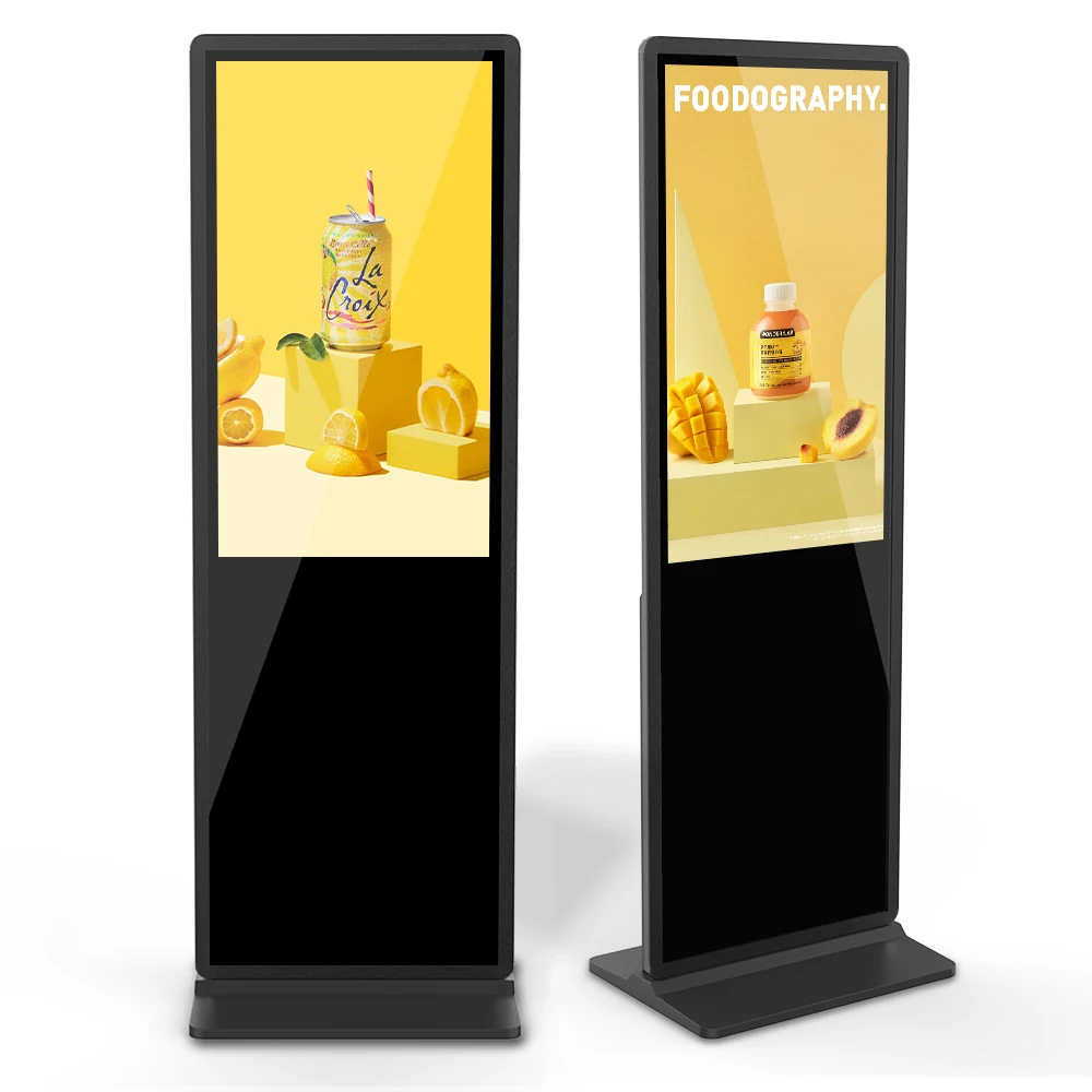 Floor Stand 32 43 55 inch Indoor Digital Signage LCD Display Totem Advertising Information Touch Screen Kiosk
