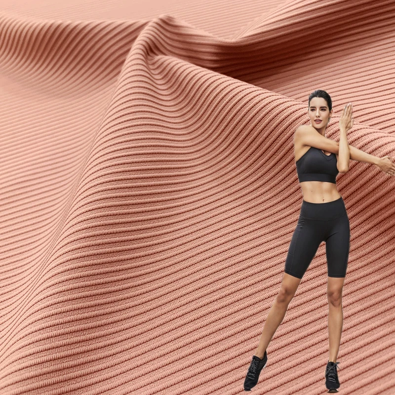 152cm*250gsm nylon spandex stretch rib fabric for yoga leggings