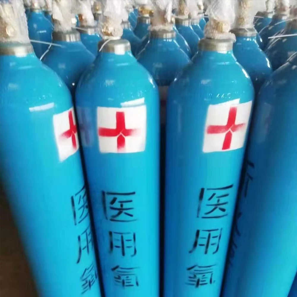 
Professional High Quality Steel 8L 10L 40L Oxygen Cylinder Portable Oxygen Tank for Medical and Industrial Use 