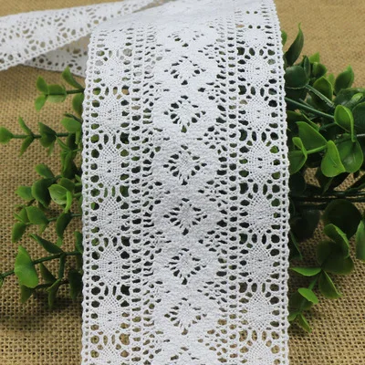 Оптовая продажа с фабрики, дешевое вязаное хлопковое кружево 8,5 см, хлопковое кружево с вышивкой