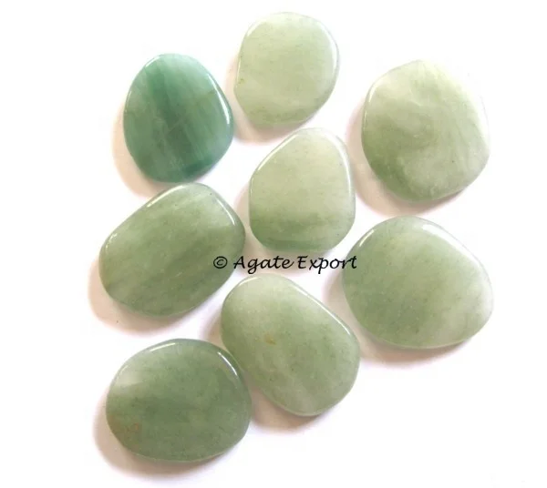 Зеленый авантюрин пальмовый камень | Оптом лечебные камни для ладони