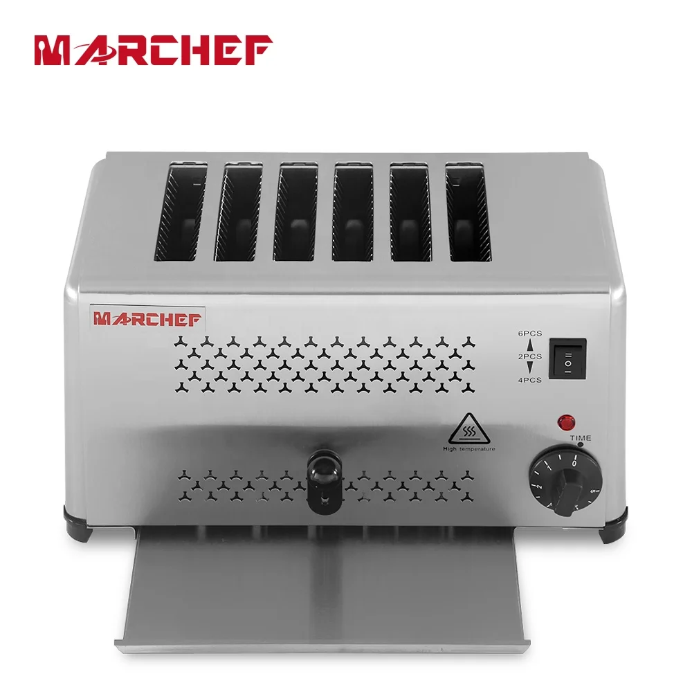  High quality CE certificated counter top restaurant breakfast baking equipment 6 Slices commercial Electric Bread