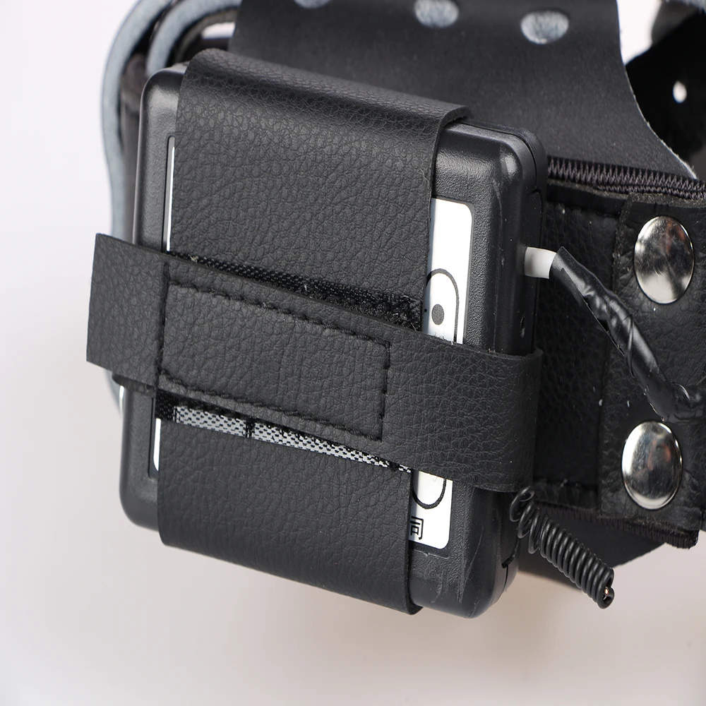 Black Leather Custom Sturdy And Solid Remote Control Can Automatically Fall Off Outdoor Healing Dog Training Muzzle