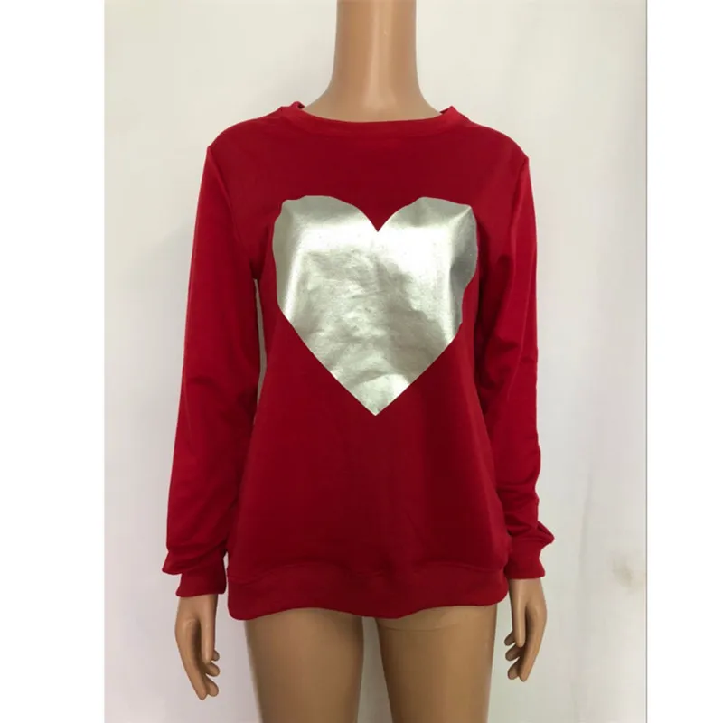 
Mommy And Me Outfits Spring And Autumn Cotton Family Matching Clothing Long Sleeve Red Heart Tops 