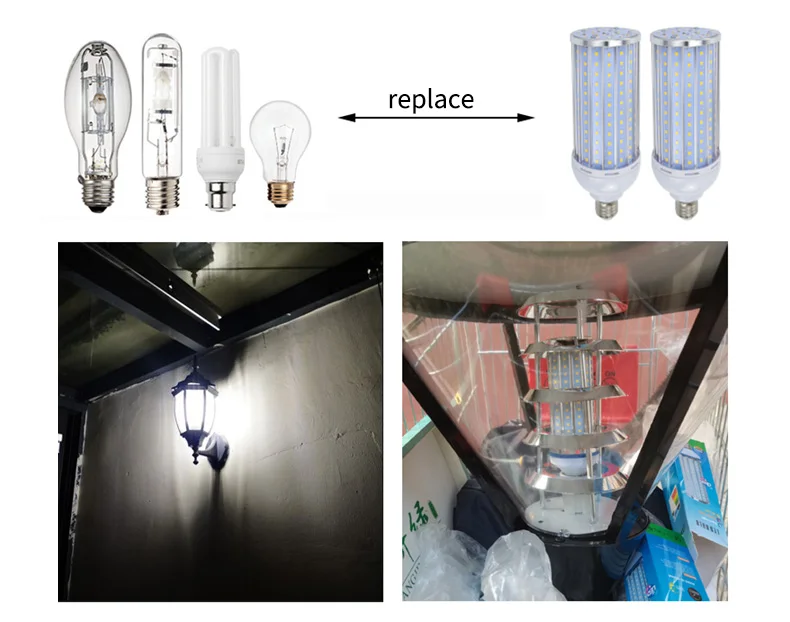 Led Road Bombillas Traditional Street Light Retrofit Kit Ac85-265v E27 PL Led Corn Lamp Bulb E27 E40