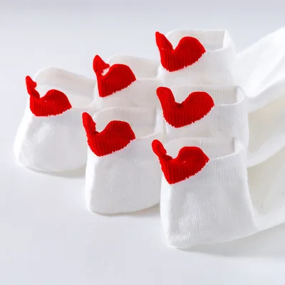 
Korean version socks thin breathable boat socks woman Japanese lovely ins fashion heel love socks for women 