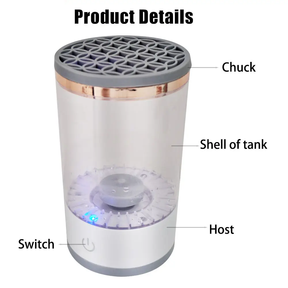 USB Charging Automatic Portable Makeup Brush Cleaner Electric Makeup Brush Cleaner with Brush Clean Mat