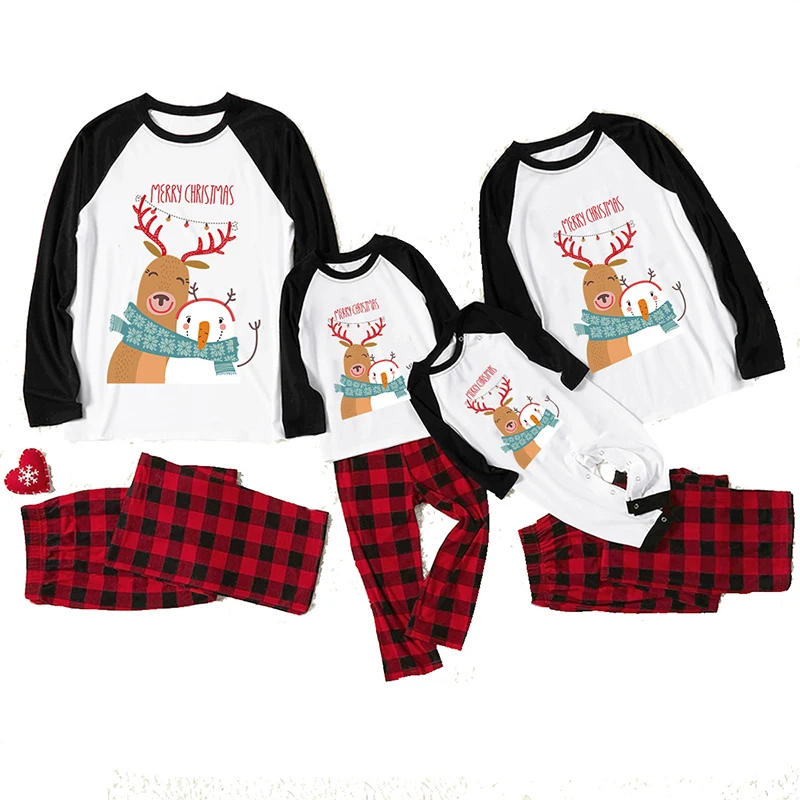 Рождественские повседневные Семейные комплекты с мультяшным принтом, пижама в стиле пэчворк, с длинным рукавом, сетчатые штаны, одежда для сна, Детская Женская одежда для отца, удобная домашняя одежда