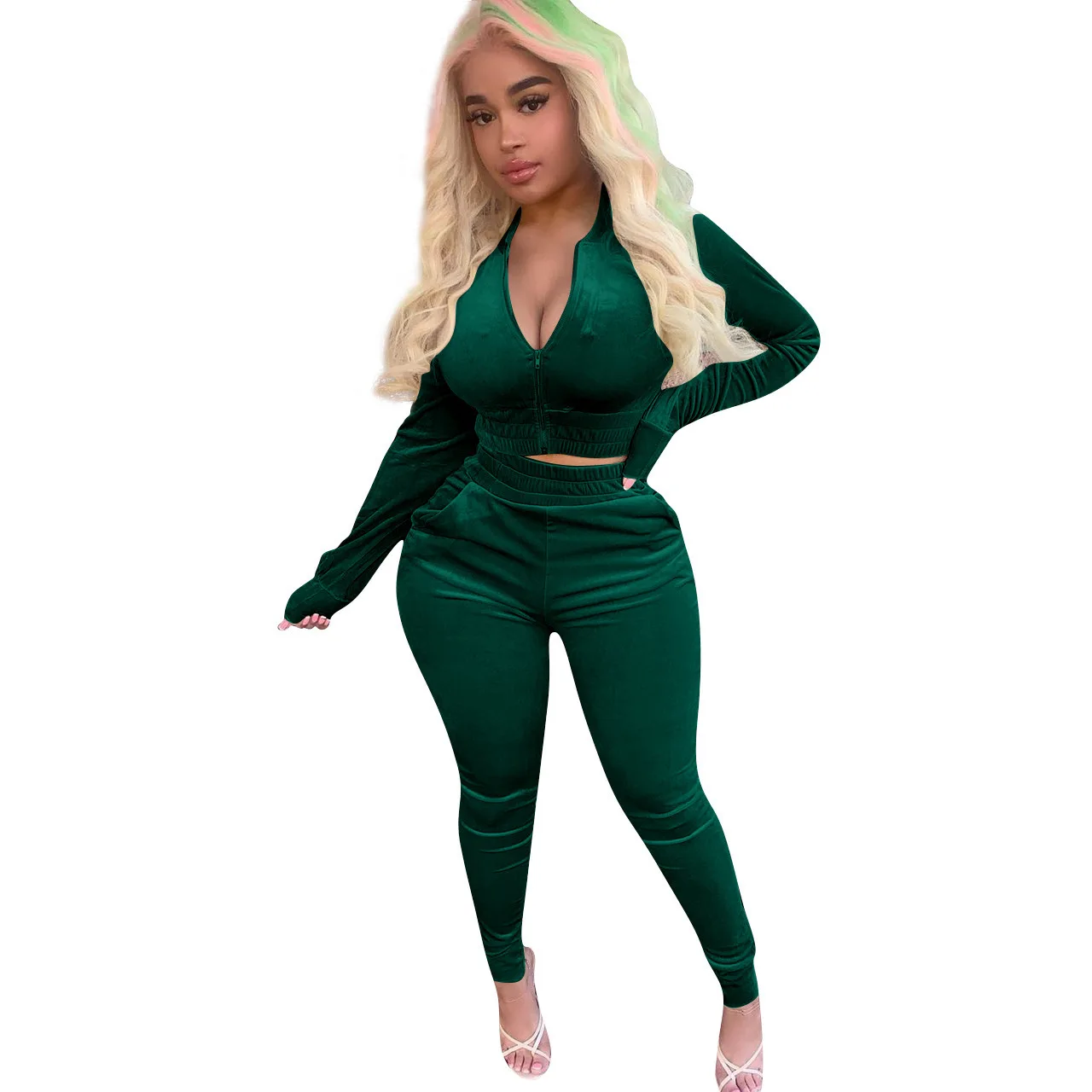 Women sets 2 piece trendy-clothing streetwear loungewear sets womens clothing two piece wholesale clothing vendo