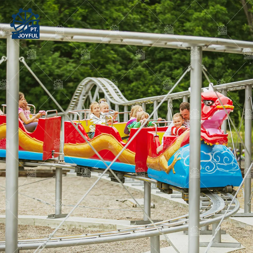 Cheap Price Theme Park Amusement Ride Kids Rollercoaster Dragon Manege Train Small Roller Coaster For Sale