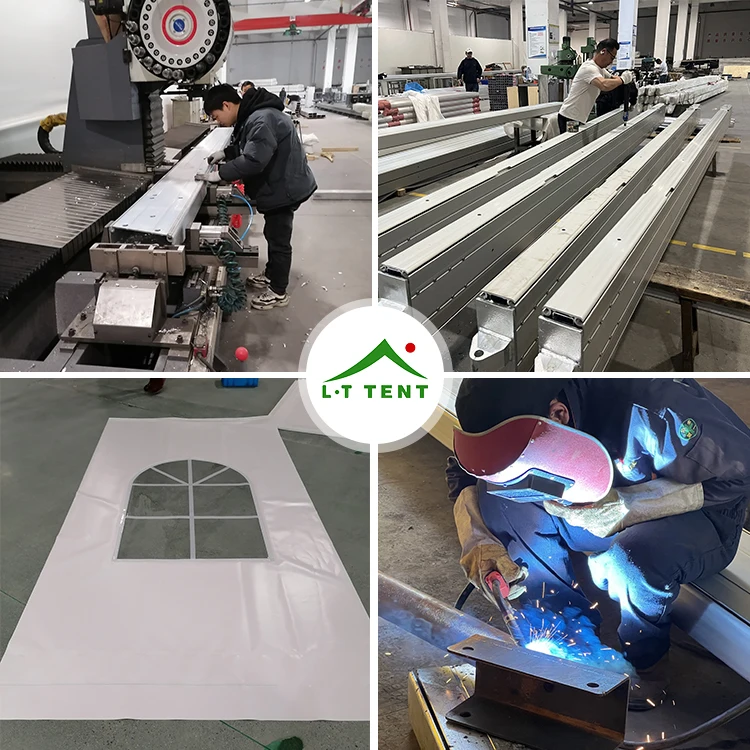 Clear Span Warehouse Structure Big White Outdoor Commercial Event Aluminium Exhibition Tents