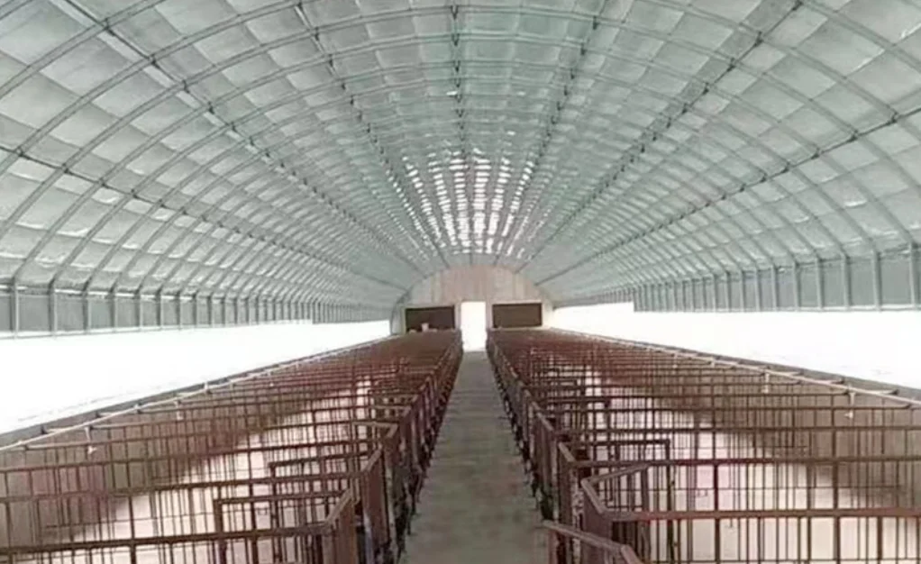 High strength galvanized steel pipe agricultural greenhouse, animal husbandry greenhouse,   cattle / sheep / chickens greenhouse