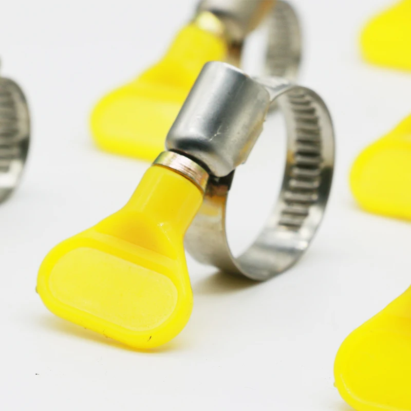 Adjustable Stainless Steel Spring Tube Clamp Fastening Flexible Clip Hose Clamps With Butterfly Screw